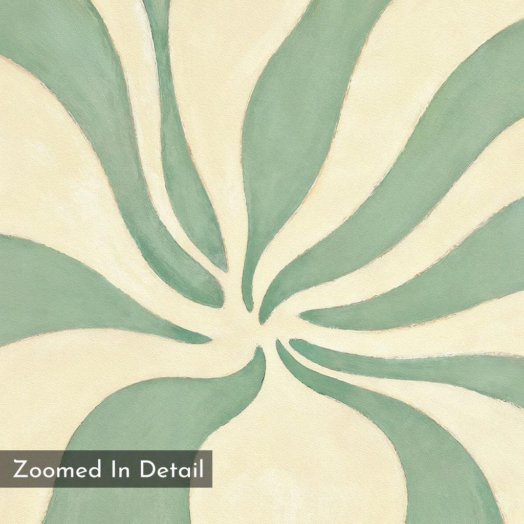 Whispering Petals in Sage – green botanical canvas wall art print by Aspire Prints