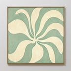 Whispering Petals in Sage – green botanical canvas wall art print by Aspire Prints