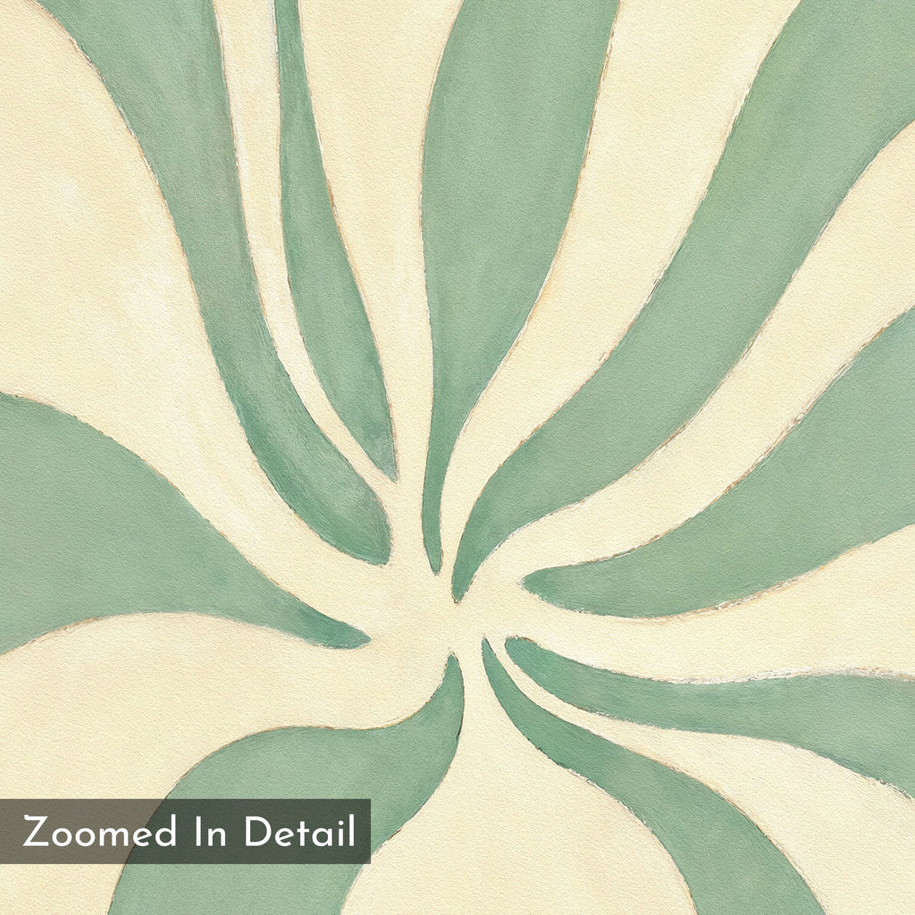 Whispering Petals in Sage – green botanical canvas wall art print by Aspire Prints