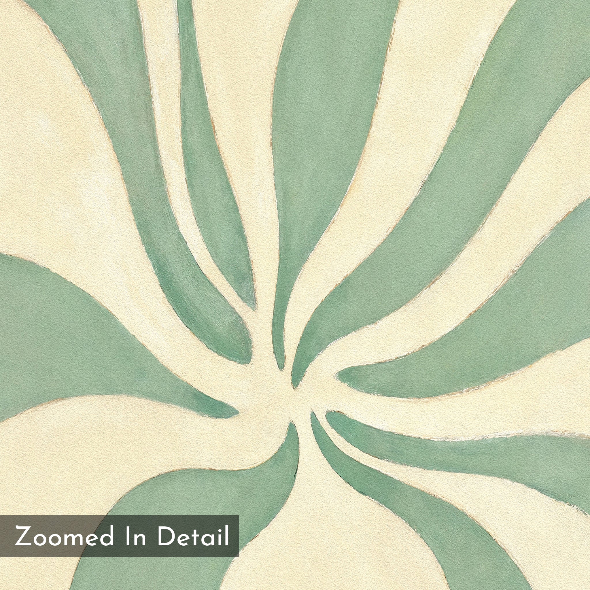Whispering Petals in Sage – green botanical canvas wall art print by Aspire Prints