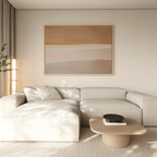 Whispers of the Dunes – beige and white abstract canvas wall art print by Aspire Prints