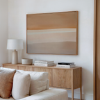 Whispers of the Dunes – beige and white abstract canvas wall art print by Aspire Prints