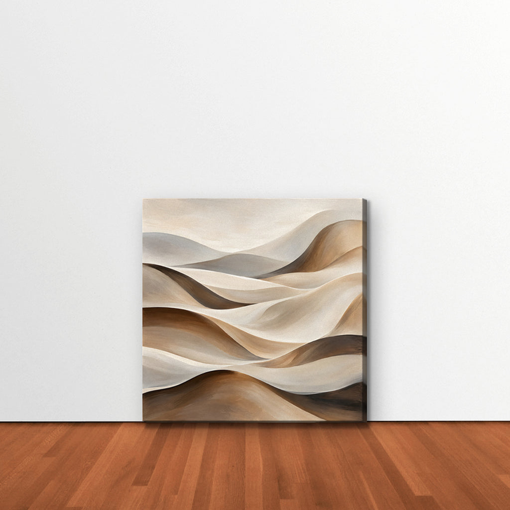 Sand Dune Waves Canvas Art - Square – Stretched Canvas Only in room setting