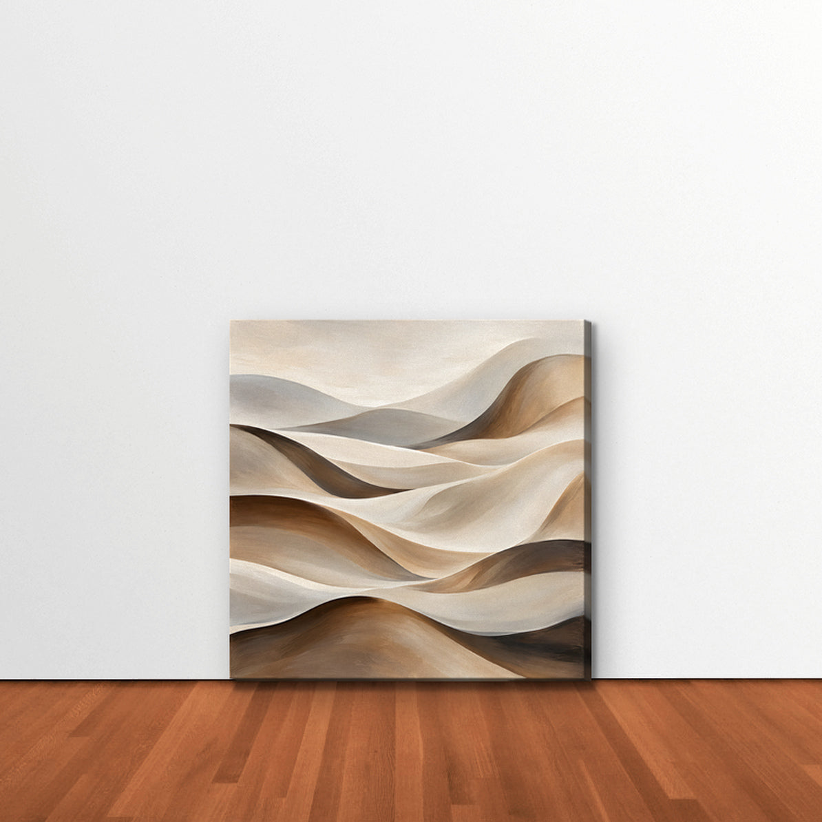 Sand Dune Waves Canvas Art - Square – Stretched Canvas Only in room setting