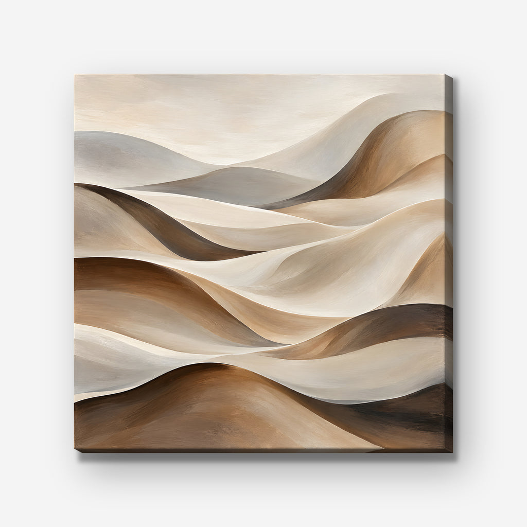 Sand Dune Waves Canvas Art - Square – Stretched Canvas Only on white background