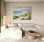 Where Dunes Whisper – blue vintage canvas wall art print by Aspire Prints