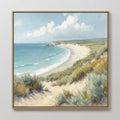 Whispers of the Dune – blue vintage canvas wall art print by Aspire Prints