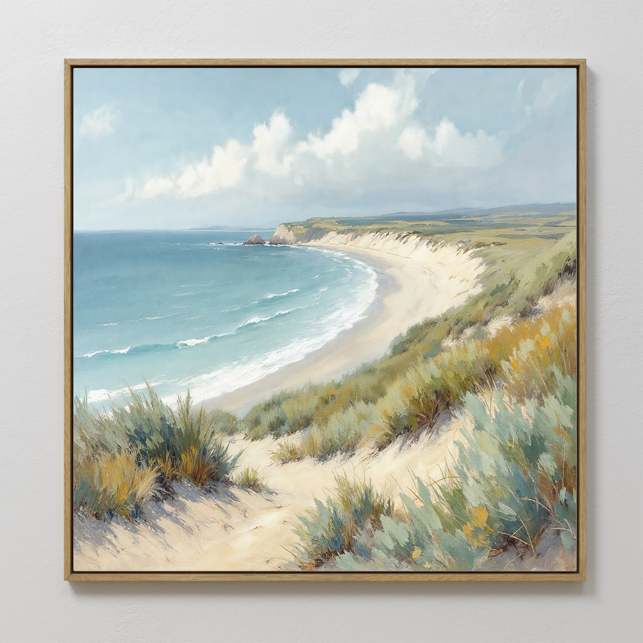 Whispers of the Dune – blue vintage canvas wall art print by Aspire Prints