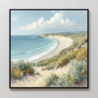 Whispers of the Dune – blue vintage canvas wall art print by Aspire Prints