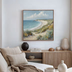 Whispers of the Dune – blue vintage canvas wall art print by Aspire Prints