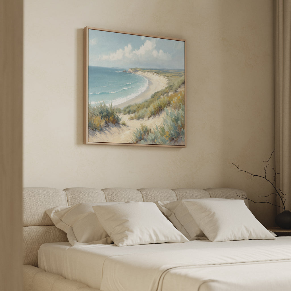 Whispers of the Dune – blue vintage canvas wall art print by Aspire Prints