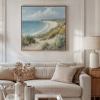 Whispers of the Dune – blue vintage canvas wall art print by Aspire Prints