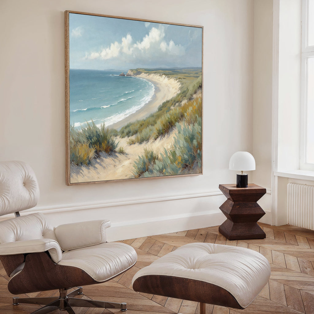 Whispers of the Dune – blue vintage canvas wall art print by Aspire Prints