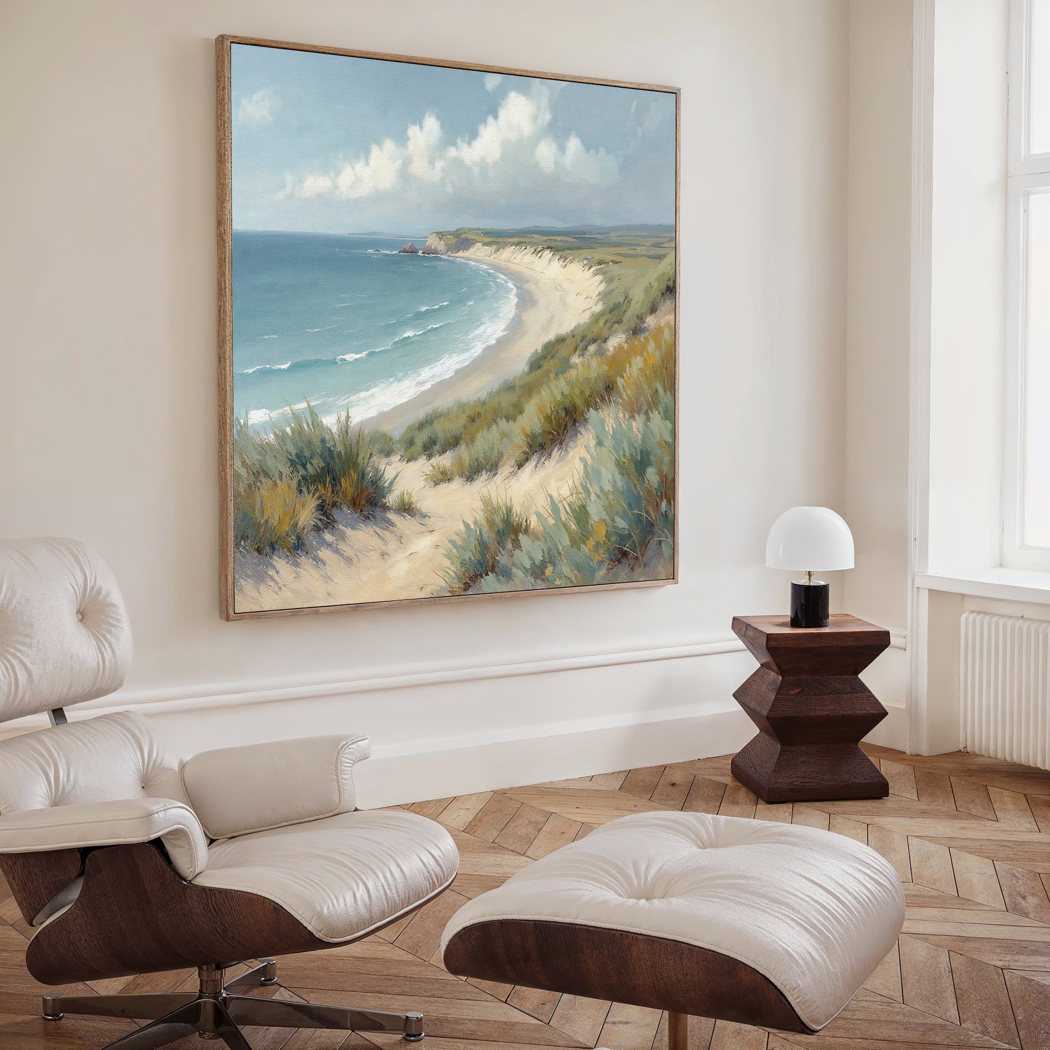 Whispers of the Dune – blue vintage canvas wall art print by Aspire Prints