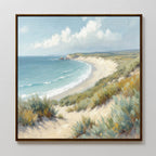 Whispers of the Dune – blue vintage canvas wall art print by Aspire Prints