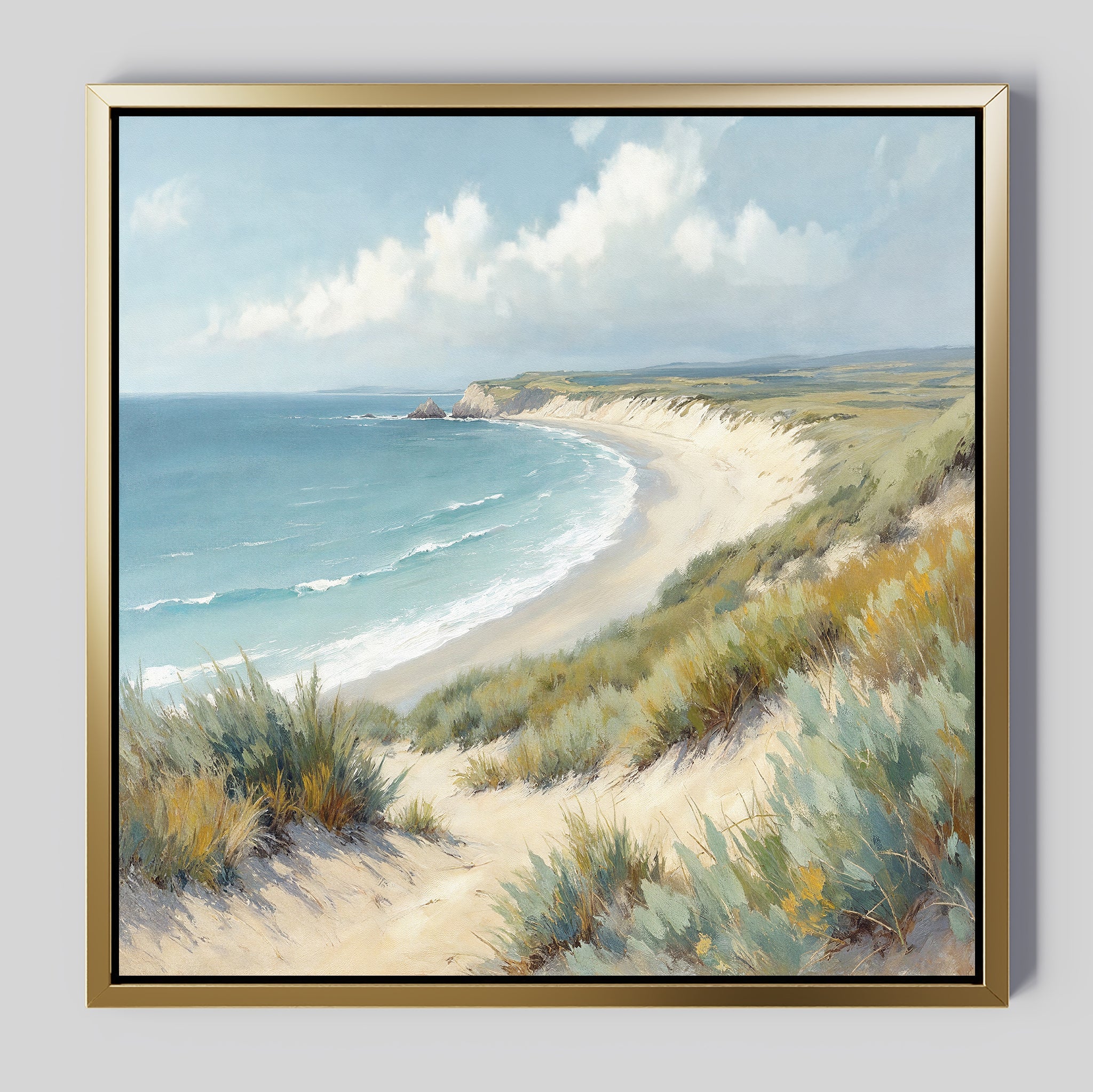 Whispers of the Dune – blue vintage canvas wall art print by Aspire Prints