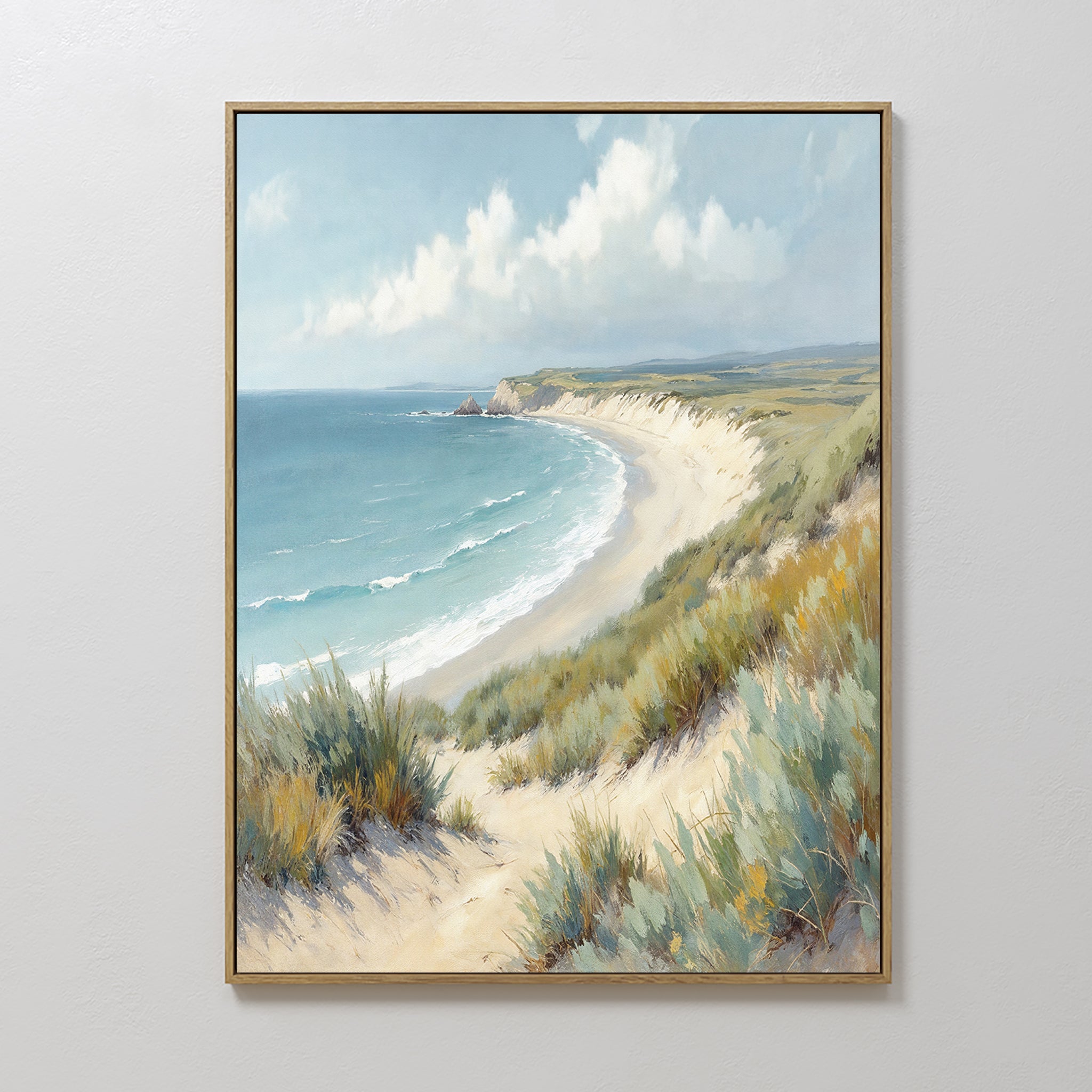 Whispers of the Dunes Canvas Print – blue vintage canvas wall art print by Aspire Prints