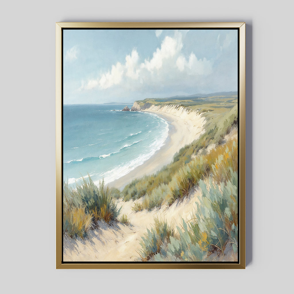 Whispers of the Dunes Canvas Print – blue vintage canvas wall art print by Aspire Prints