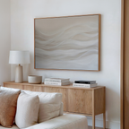 Whispers of Dune – beige and white abstract canvas wall art print by Aspire Prints