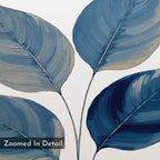 Whispers in Indigo – blue botanical canvas wall art print by Aspire Prints