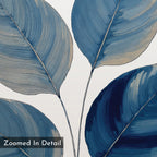 Whispers in Indigo – blue botanical canvas wall art print by Aspire Prints