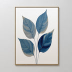 Whispers in Indigo – blue botanical canvas wall art print by Aspire Prints