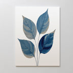 Whispers in Indigo – blue botanical canvas wall art print by Aspire Prints