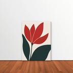 Scarlet Tulip Canvas Art - Vertical – Stretched Canvas Only in room setting