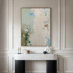 Whispers of the Quiet Garden – green botanical canvas wall art print by Aspire Prints
