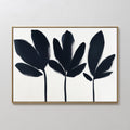 Whispers in Charcoal – neutral-toned botanical canvas wall art print by Aspire Prints