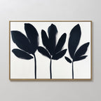 Whispers in Charcoal – neutral-toned botanical canvas wall art print by Aspire Prints