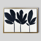 Whispers in Charcoal – neutral-toned botanical canvas wall art print by Aspire Prints
