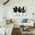 Whispers in Charcoal – neutral-toned botanical canvas wall art print by Aspire Prints