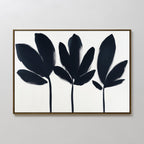 Whispers in Charcoal – neutral-toned botanical canvas wall art print by Aspire Prints