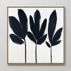 Whispering Silhouettes – neutral-toned botanical canvas wall art print by Aspire Prints