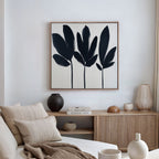Whispering Silhouettes – neutral-toned botanical canvas wall art print by Aspire Prints