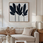 Whispering Silhouettes – neutral-toned botanical canvas wall art print by Aspire Prints