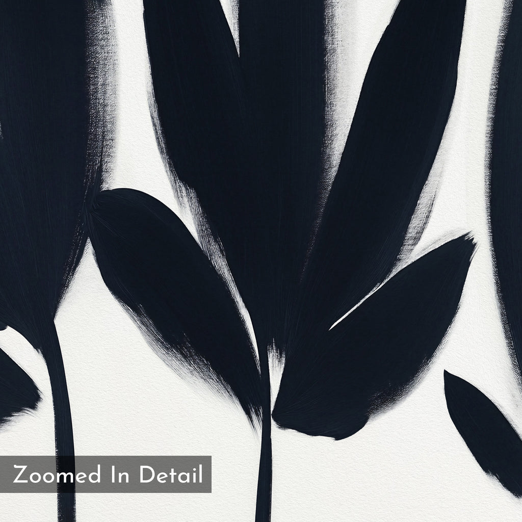 Whispering Silhouettes – neutral-toned botanical canvas wall art print by Aspire Prints