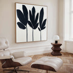 Whispering Silhouettes – neutral-toned botanical canvas wall art print by Aspire Prints