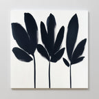 Whispering Silhouettes – neutral-toned botanical canvas wall art print by Aspire Prints
