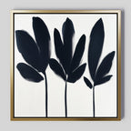 Whispering Silhouettes – neutral-toned botanical canvas wall art print by Aspire Prints