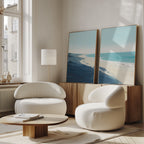 Whispers of the Shore – Set of 2 Canvas Prints set of 2 – blue coastal canvas wall art by Aspire Prints