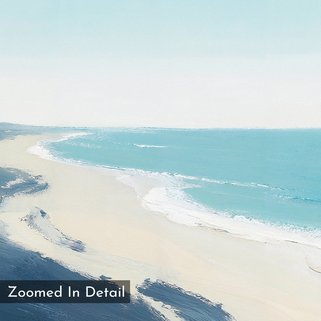 Whisper of the Shoreline – blue coastal canvas wall art print by Aspire Prints