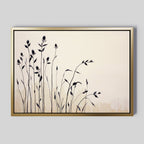 Whispers in the Wildgrass – neutral-toned botanical canvas wall art print by Aspire Prints
