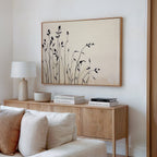 Whispers in the Wildgrass – neutral-toned botanical canvas wall art print by Aspire Prints