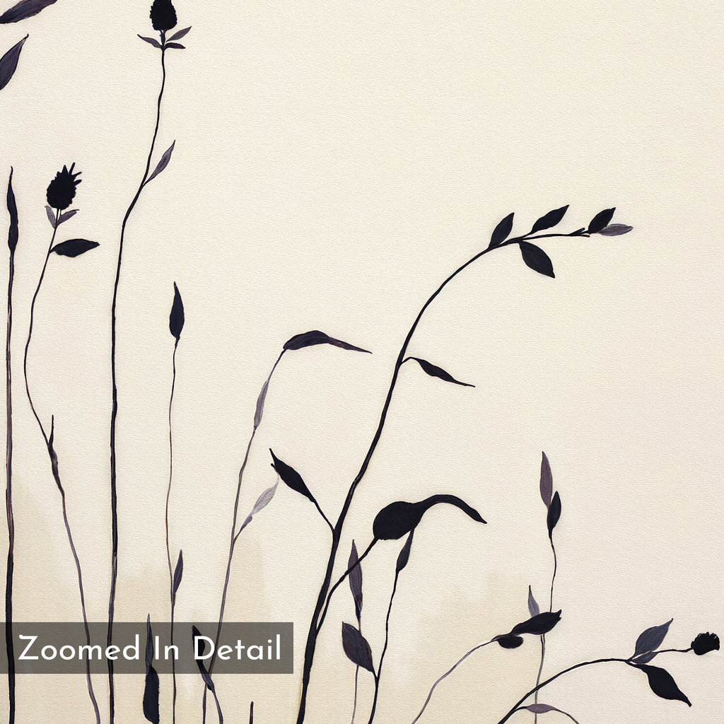 Whispers in the Wildgrass – neutral-toned botanical canvas wall art print by Aspire Prints