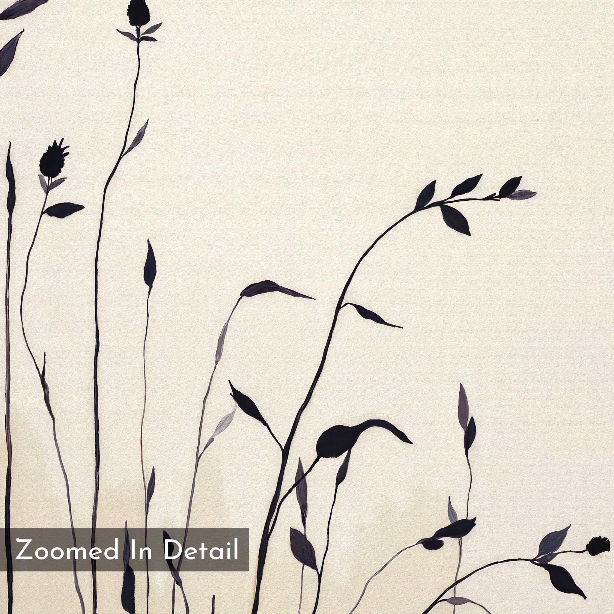 Whispers in the Wildgrass – neutral-toned botanical canvas wall art print by Aspire Prints