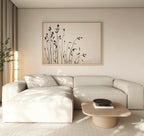 Whispers in the Wildgrass – neutral-toned botanical canvas wall art print by Aspire Prints