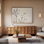 Whispers in the Wildgrass – neutral-toned botanical canvas wall art print by Aspire Prints