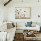 Whispers in the Wildgrass – neutral-toned botanical canvas wall art print by Aspire Prints